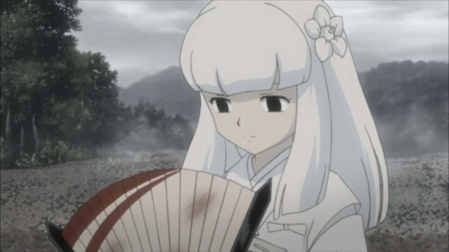Inuyasha, Kanna, long white hair, HD Desktop Wallpaper