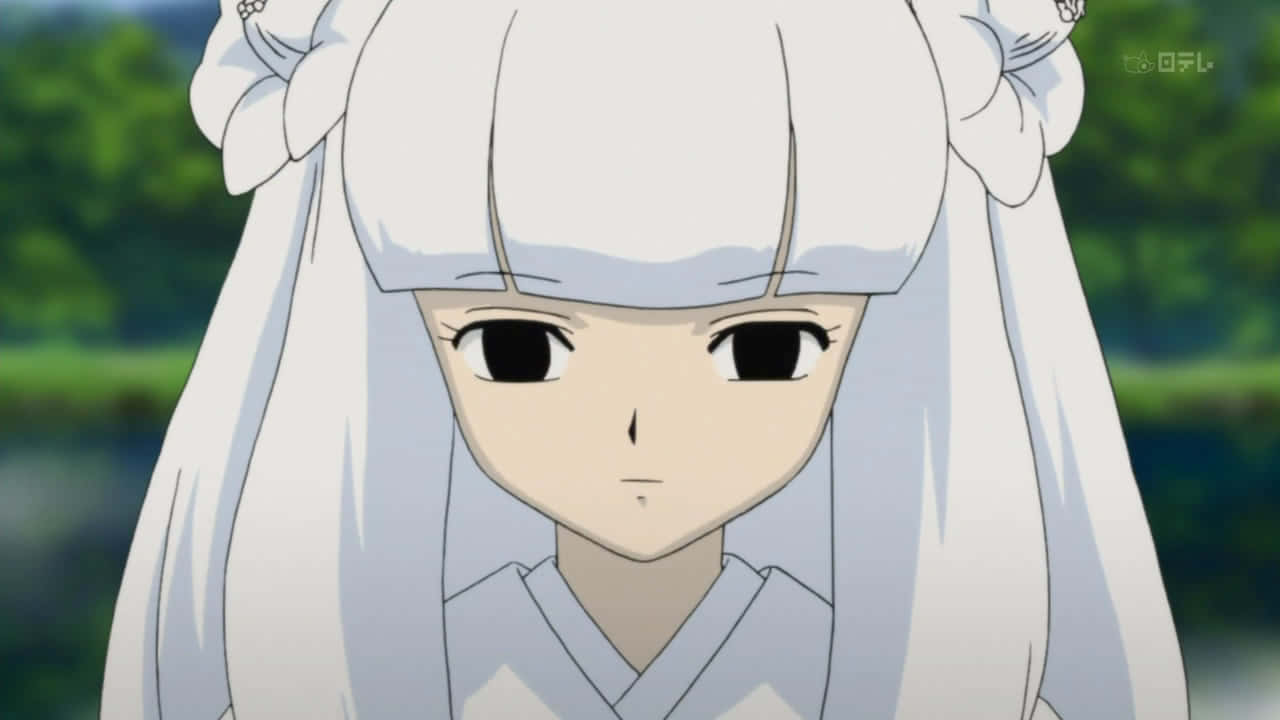 Inuyasha Kanna, long white hair, traditional attire, HD Desktop Wallpaper