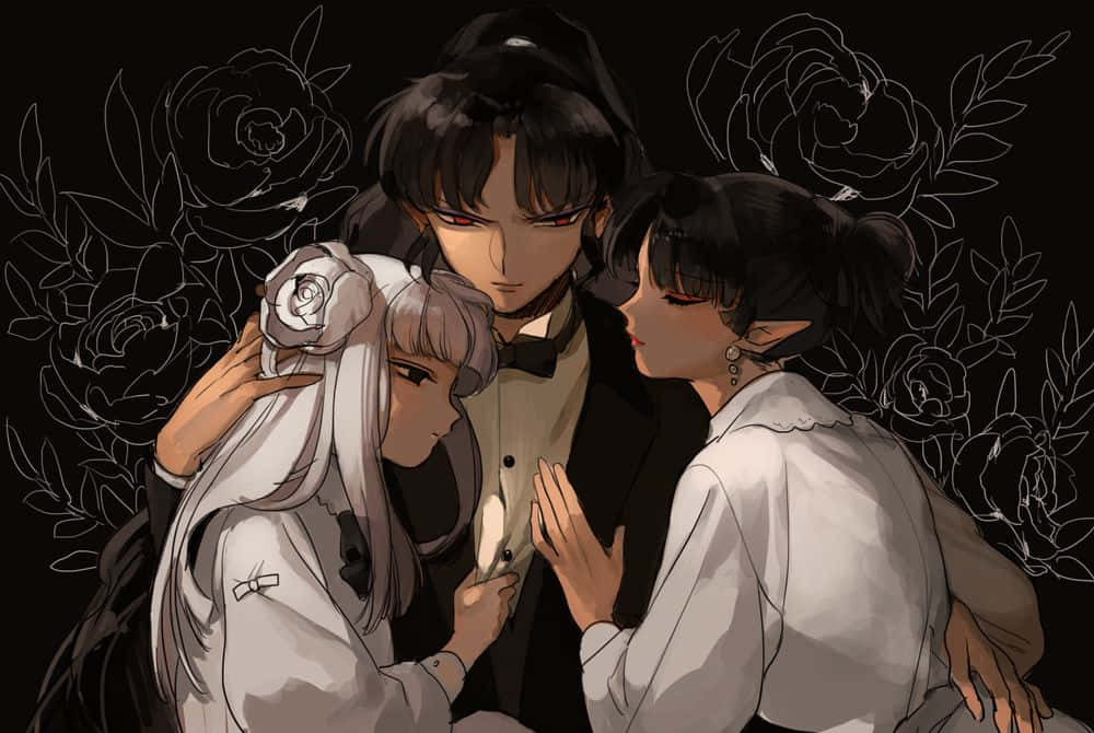 Inuyasha, Kanna, mirror, SD Desktop Wallpaper