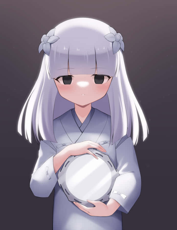 Inuyasha Kanna, silver hair, floral hairpins, SD Phone Wallpaper