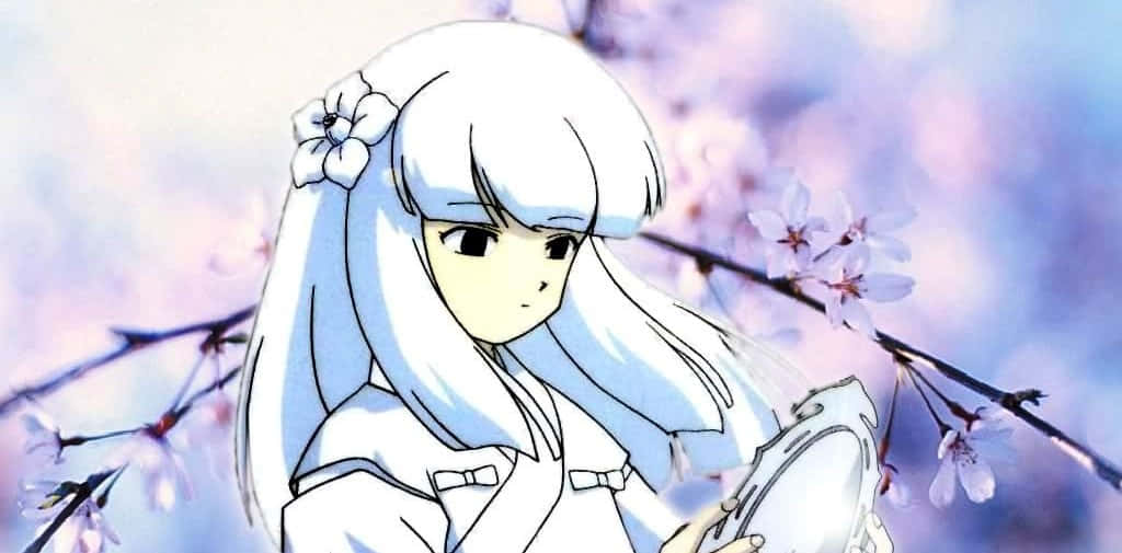 Inuyasha, Kanna, white hair, SD Desktop Wallpaper