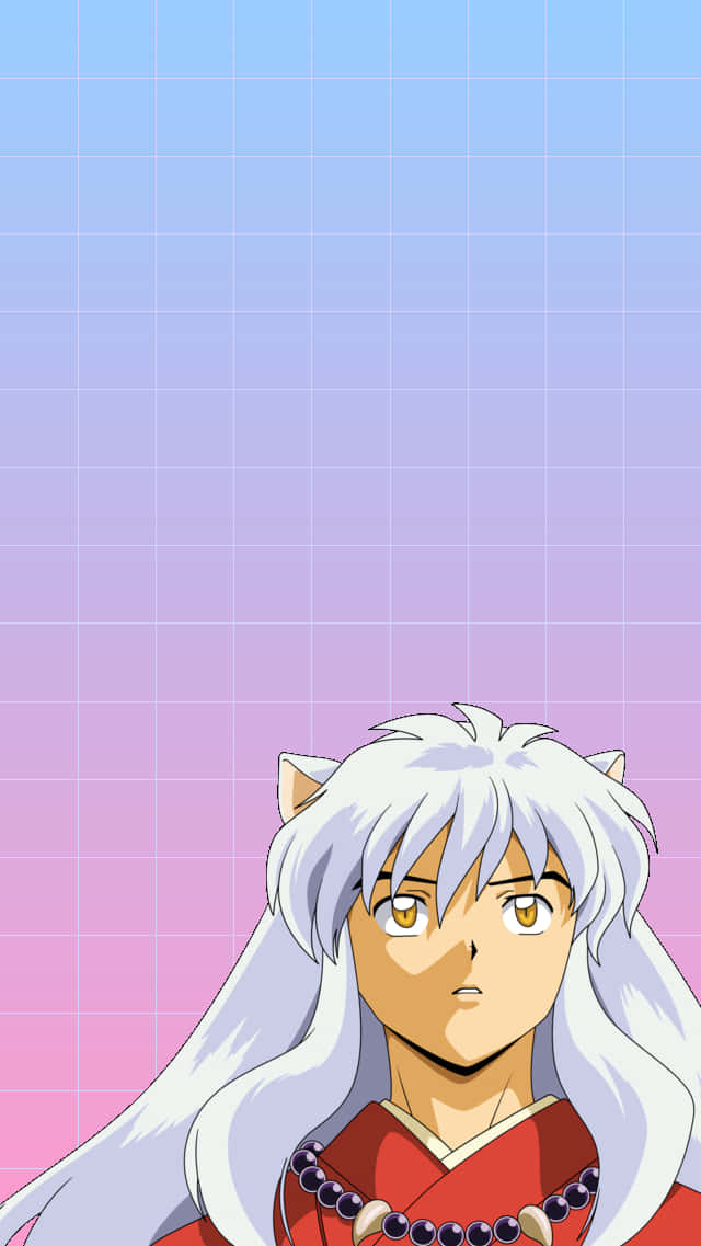 Inuyasha, white hair, dog ears, SD Phone Wallpaper