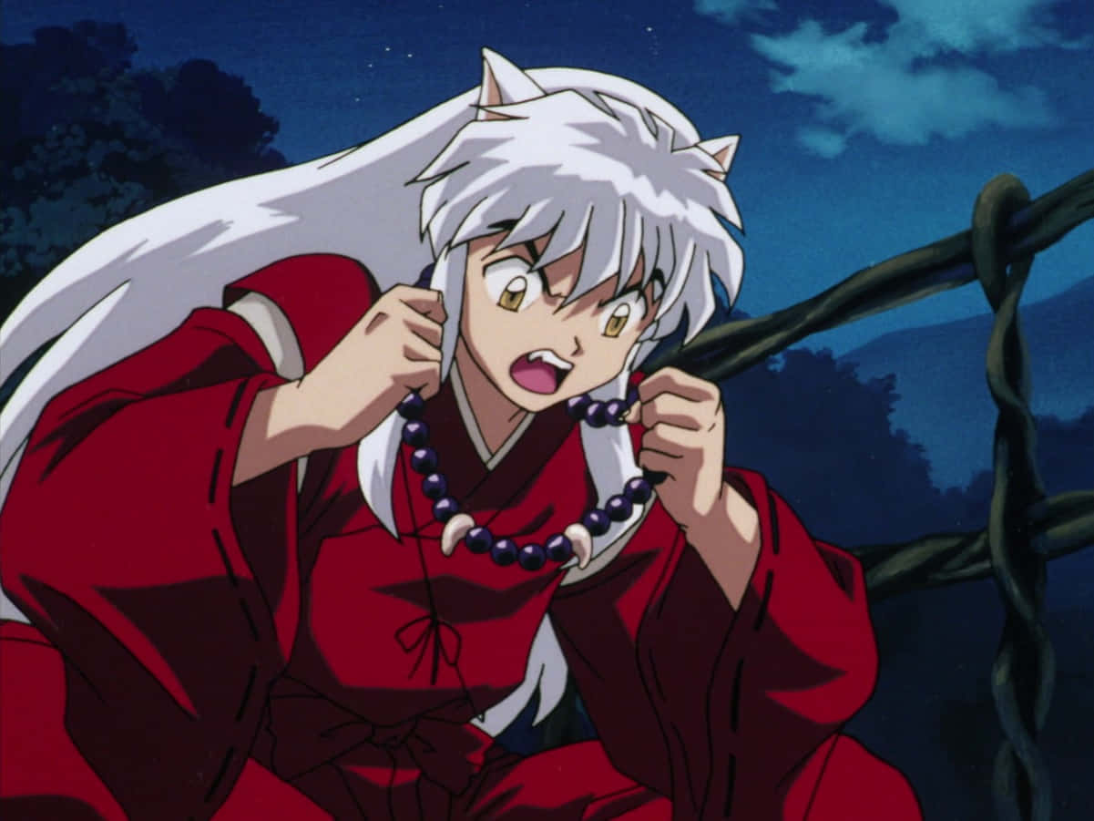 Inuyasha, iPhone 1201, white-haired anime character, SD Desktop Wallpaper