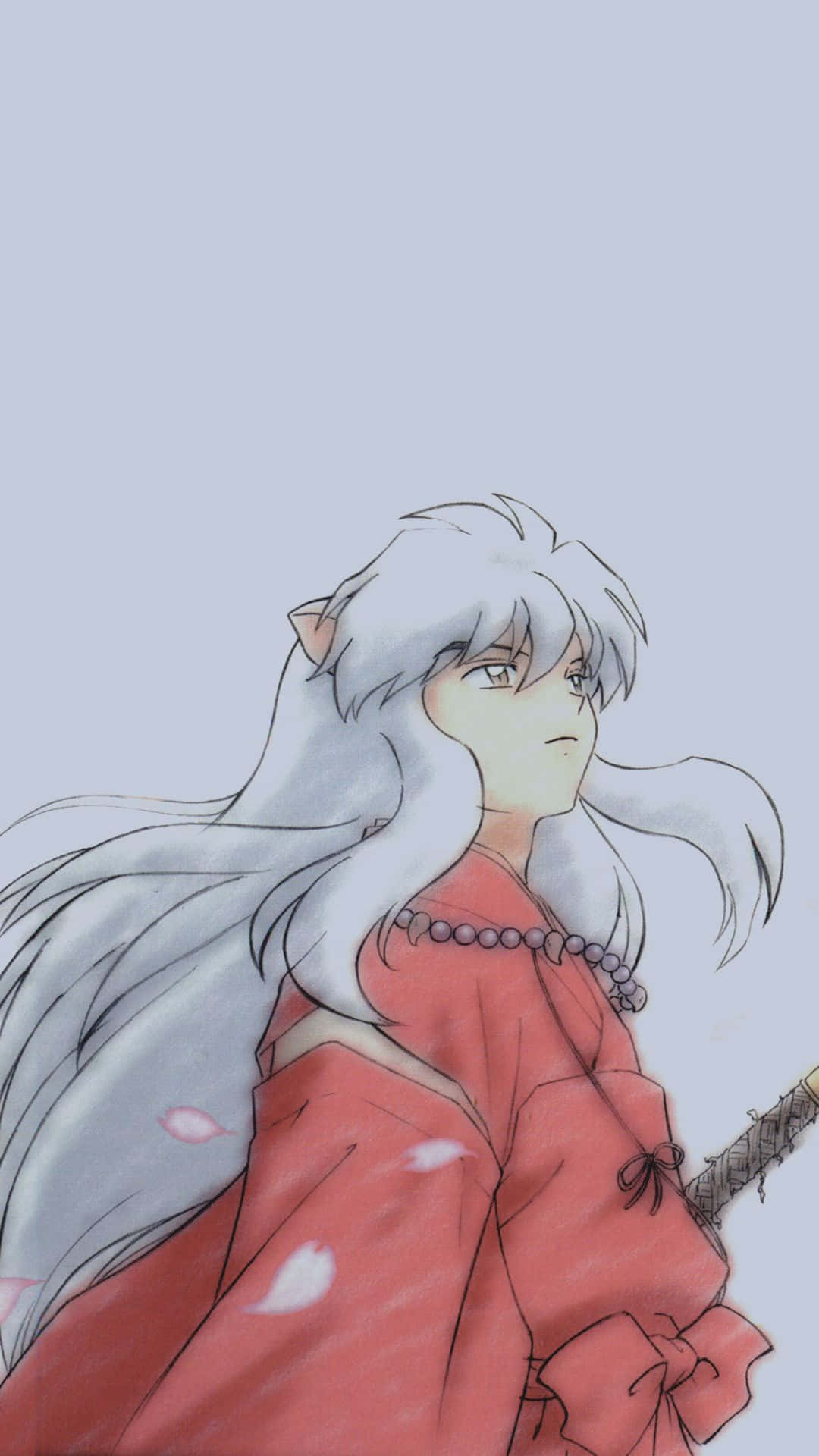 Inuyasha, Rin, lavender background, Full HD Phone Wallpaper