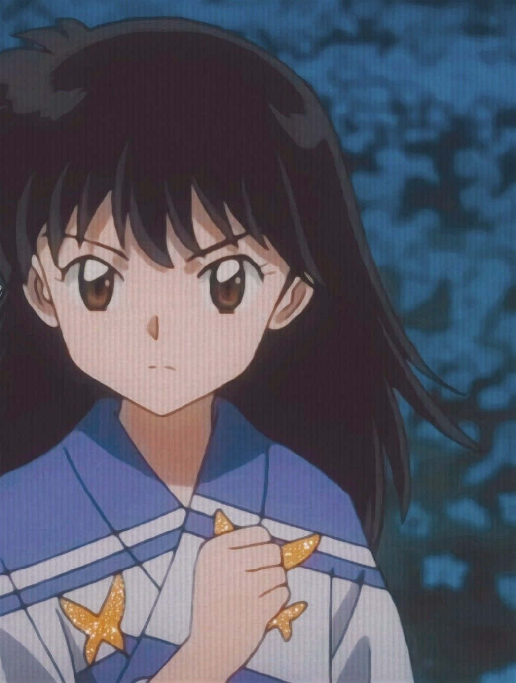 Inuyasha, Rin, golden stars, HD Phone Wallpaper