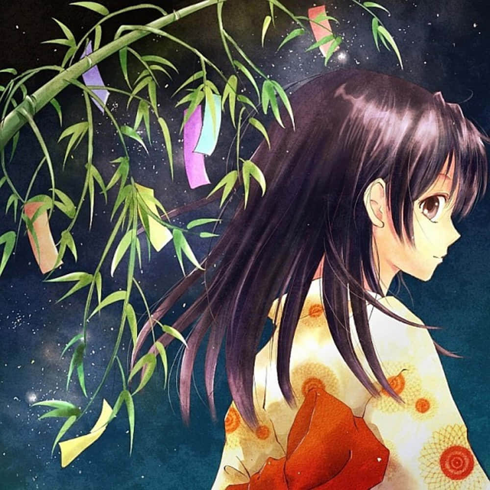 Inuyasha, Rin, floral kimono, SD Desktop Wallpaper