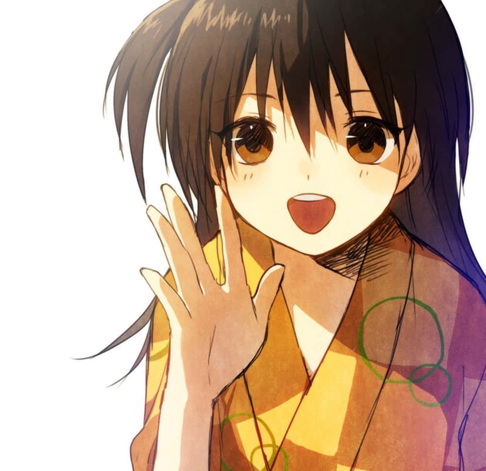 Inuyasha Rin, anime girl, brown eyes, SD Desktop Wallpaper