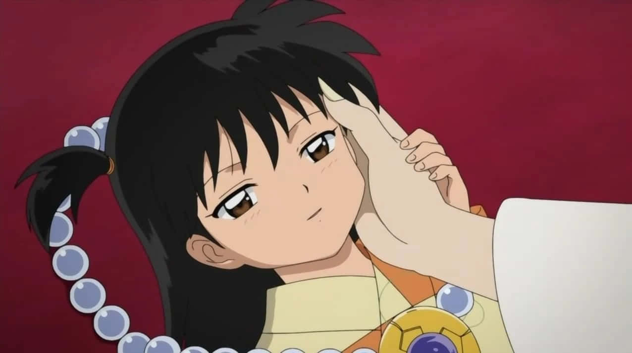 Inuyasha Rin, black pigtails, pearl accessories, SD Desktop Wallpaper