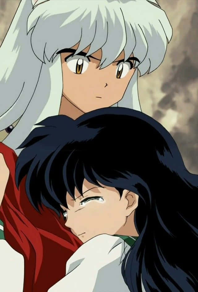 Inuyasha, Rin, silver-haired character, SD Phone Wallpaper