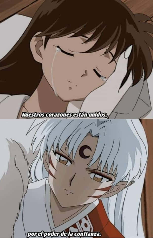 Inuyasha, Rin, silver-haired boy, SD Phone Wallpaper