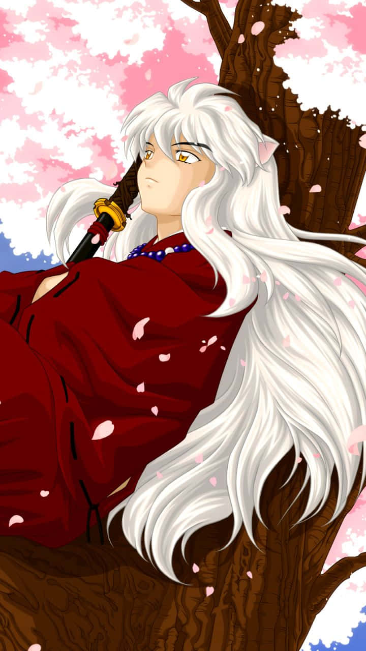 Inuyasha, iPhone, long white hair, HD Phone Wallpaper