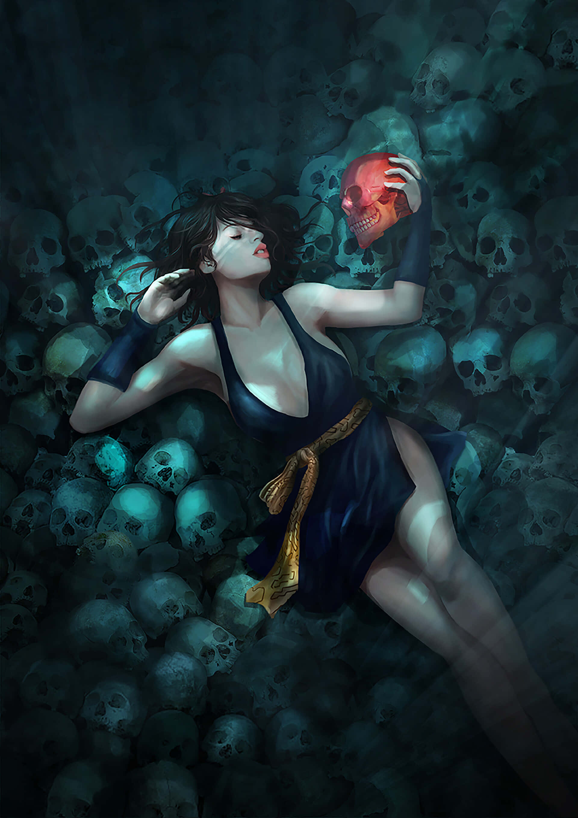 Inuyasha, Yura, dark dress, 2K Phone Wallpaper