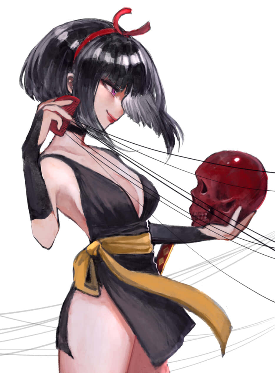 Inuyasha, Yura, black outfit, SD Phone Wallpaper