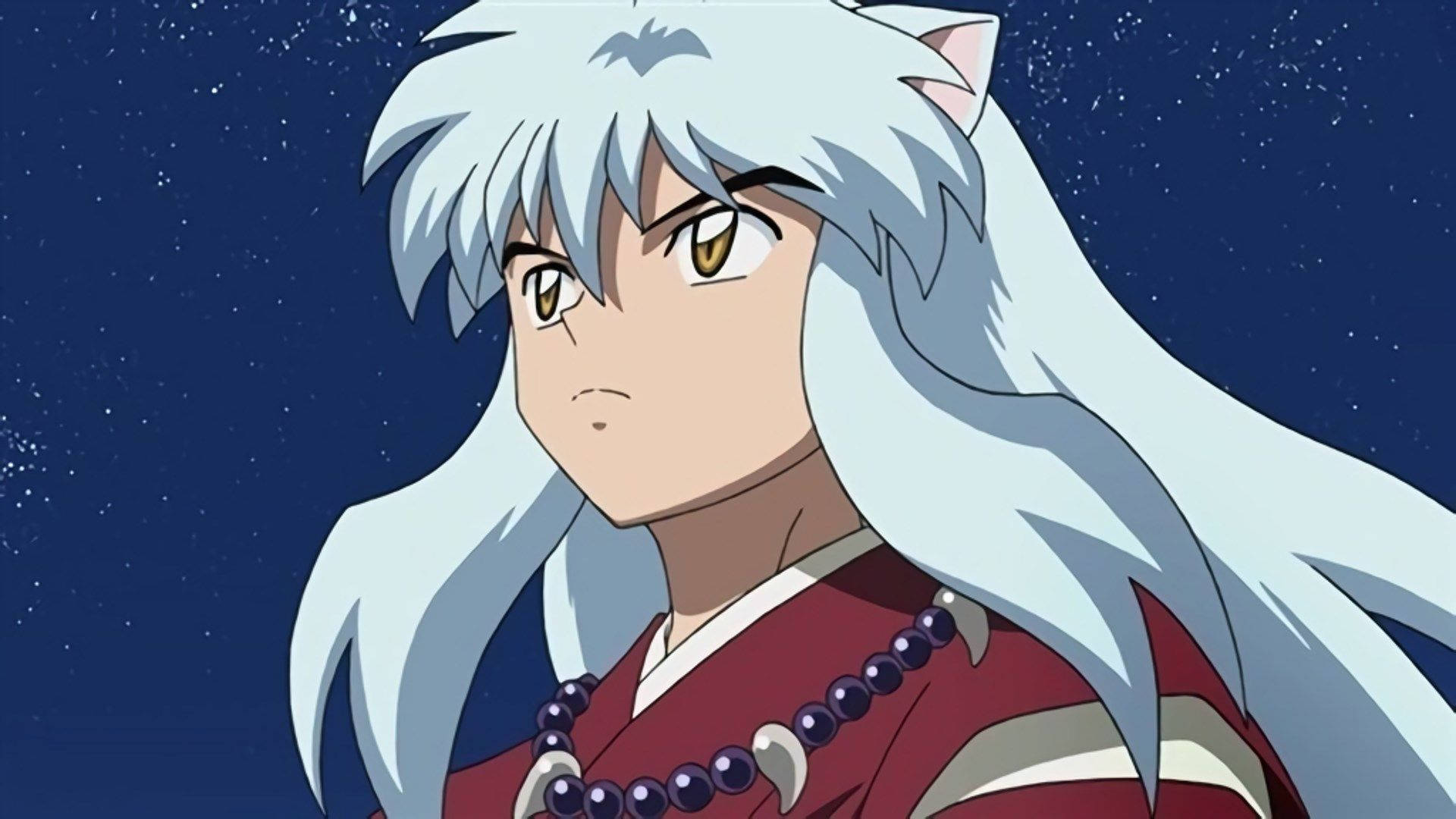 Inuyasha, silver hair, dog ears, Full HD Desktop Wallpaper