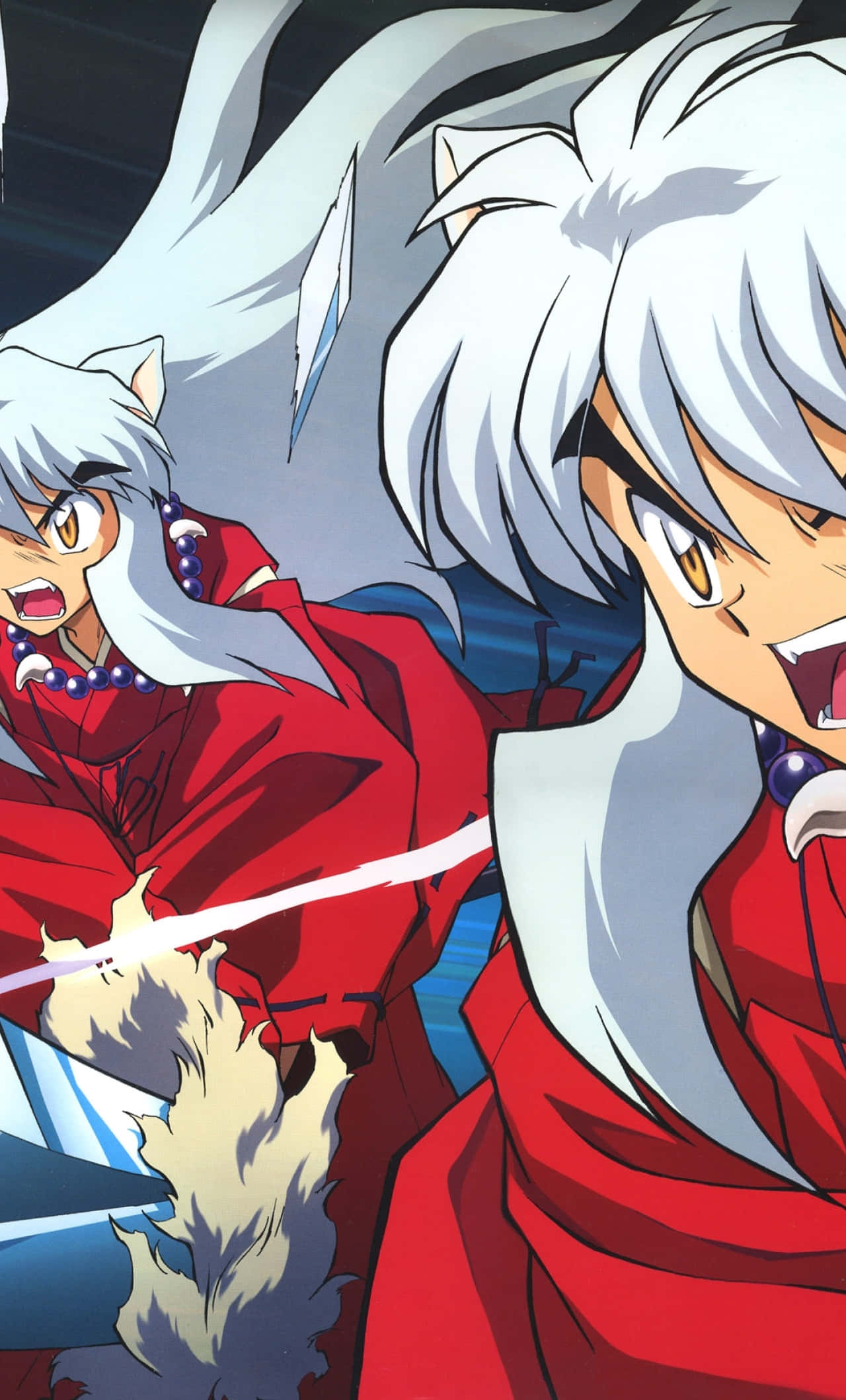 Inuyasha, iPhone, white hair, Full HD Phone Wallpaper