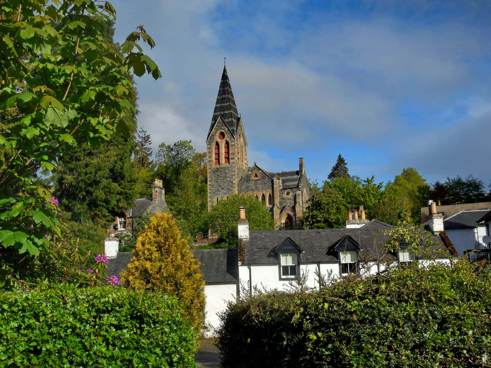 Inverness, church, stone church, HD Desktop Wallpaper