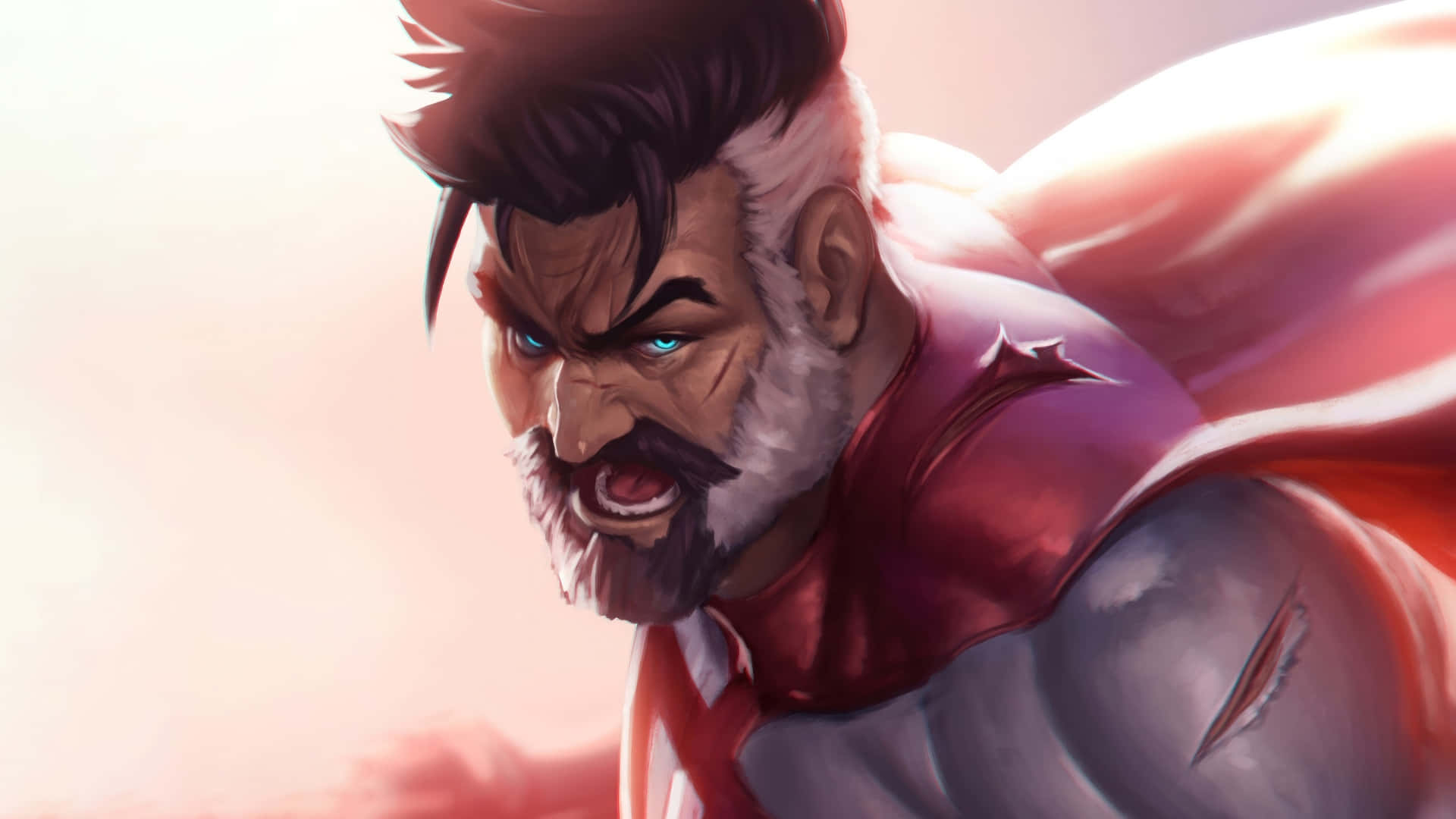 Invincible War, hero, bearded superhero, Full HD Desktop Wallpaper