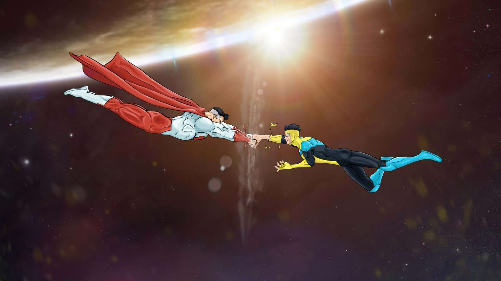 Invincible War, heroic clash, superheroes, Full HD Desktop Wallpaper