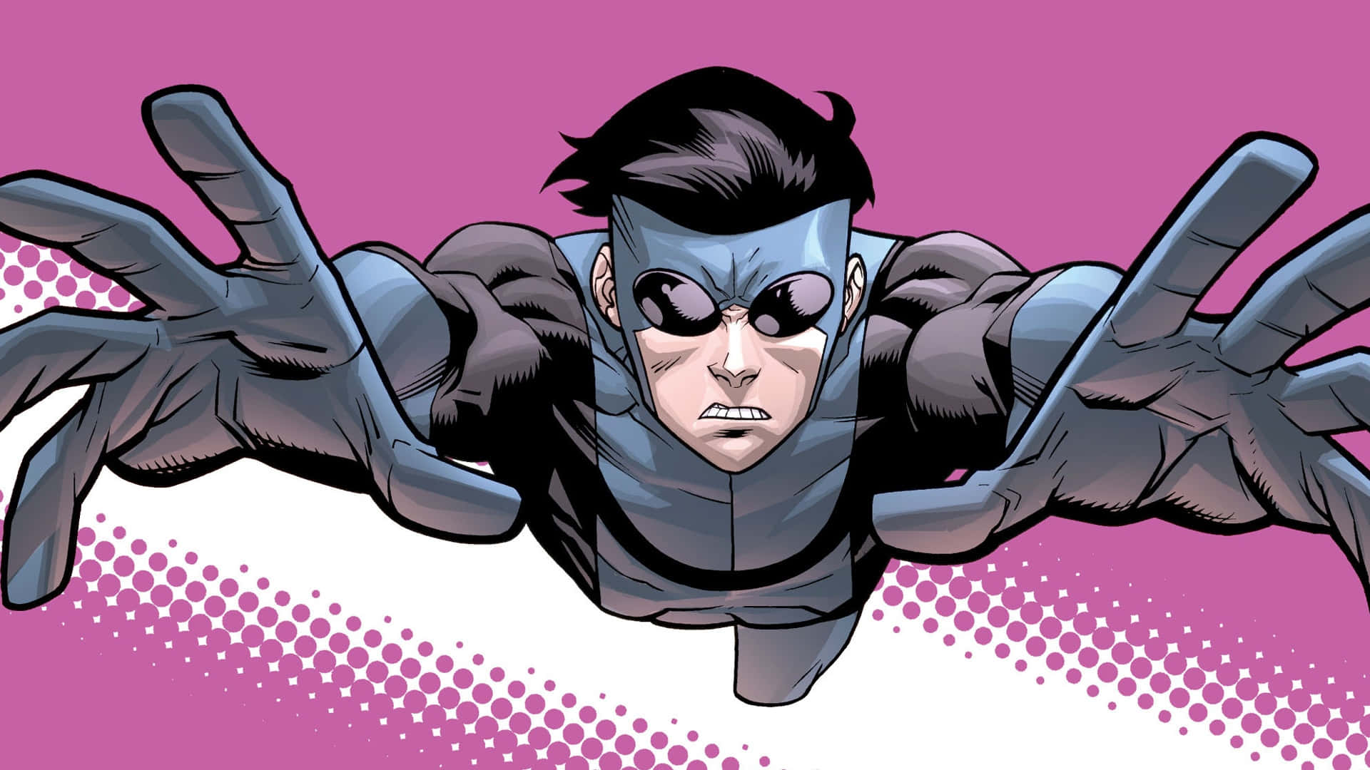 Invincible War, gray suit, black gloves, Full HD Desktop Wallpaper
