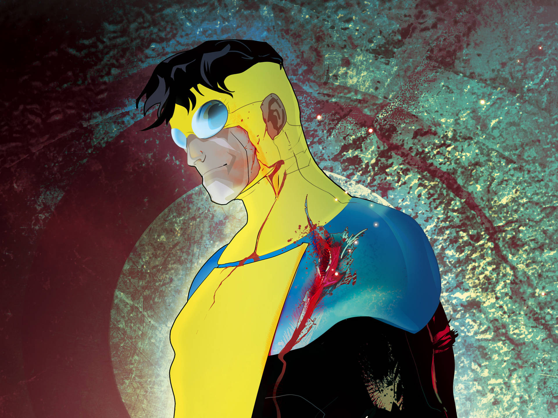 Invincible, yellow skin, blue eyes, Full HD Desktop Wallpaper