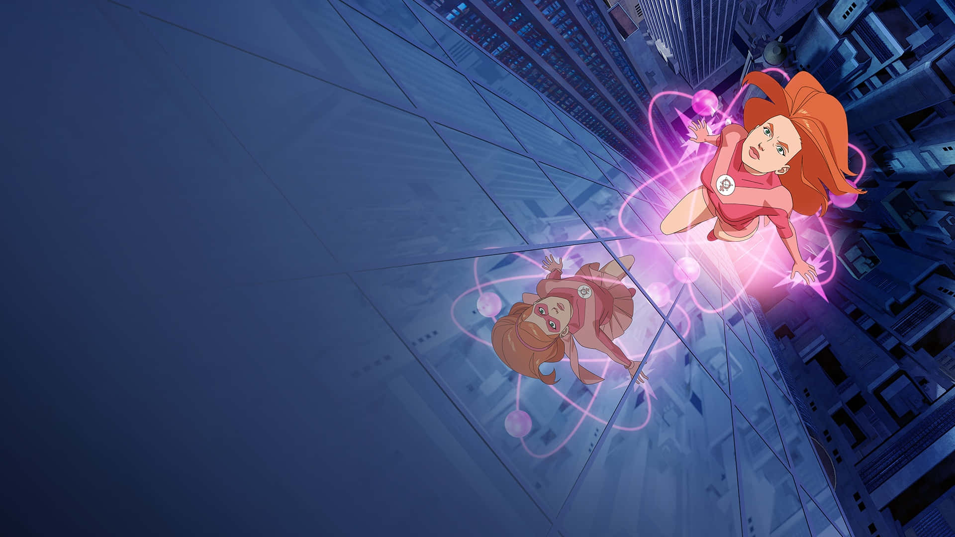 Invincible, orange hair, mirrored cityscape, Full HD Desktop Wallpaper