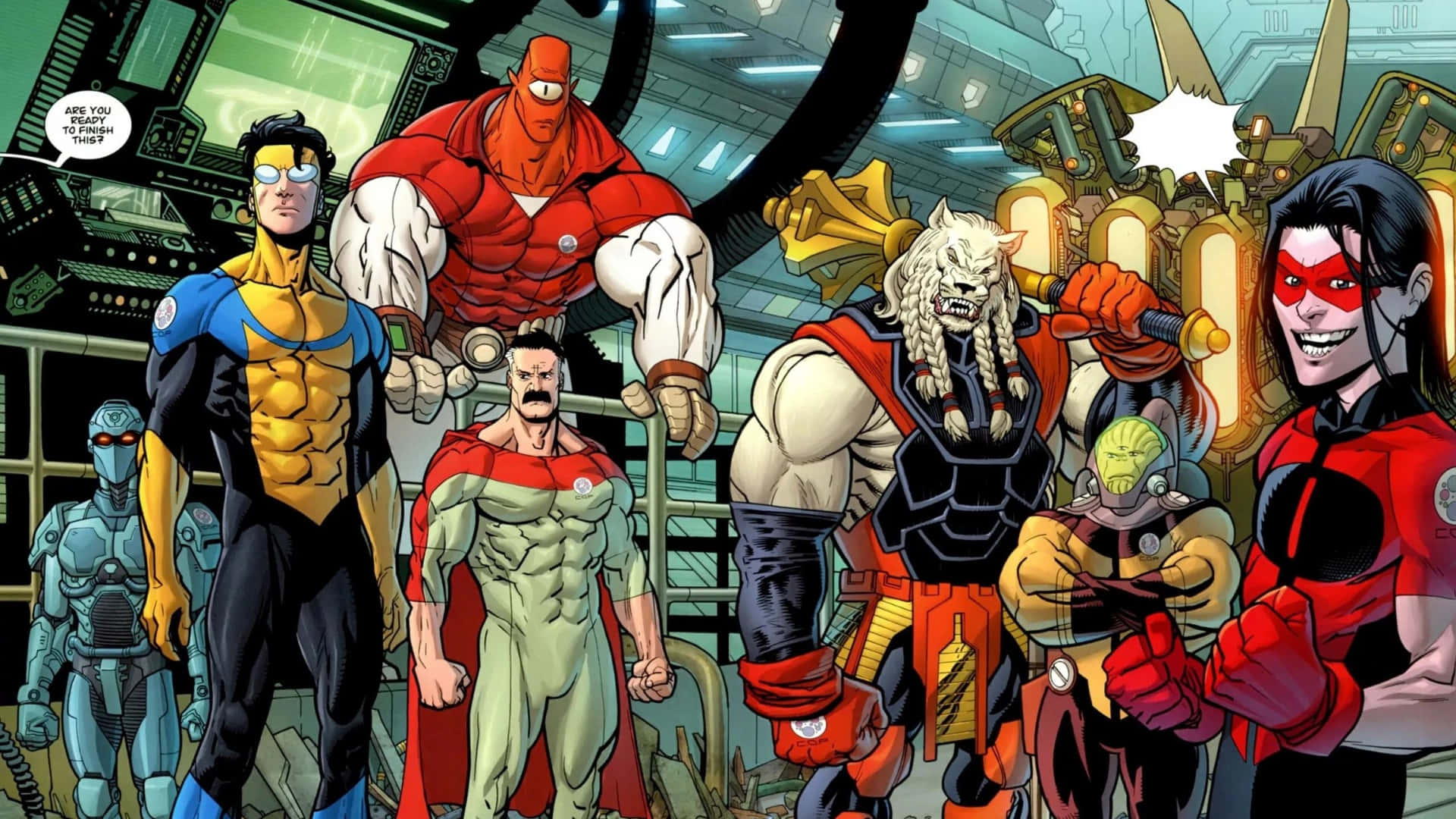 Invincible, superheroes, colorful costumes, Full HD Desktop Wallpaper