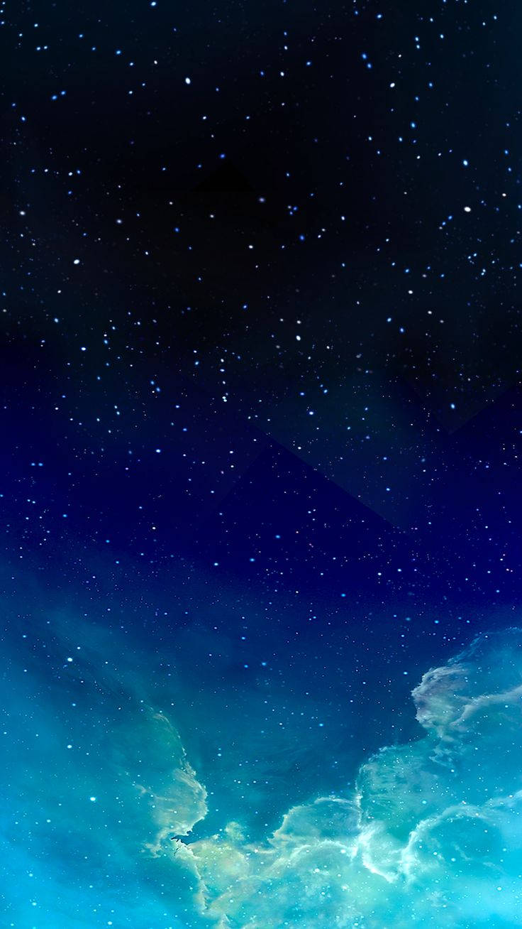 Starry Night Sky, turquoise nebulae, countless stars, HD Phone Wallpaper