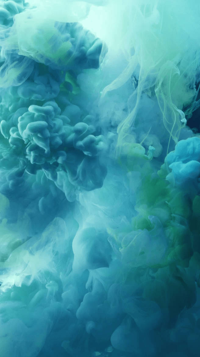 blue smoke, iOS 11, vibrant blue, SD Phone Wallpaper