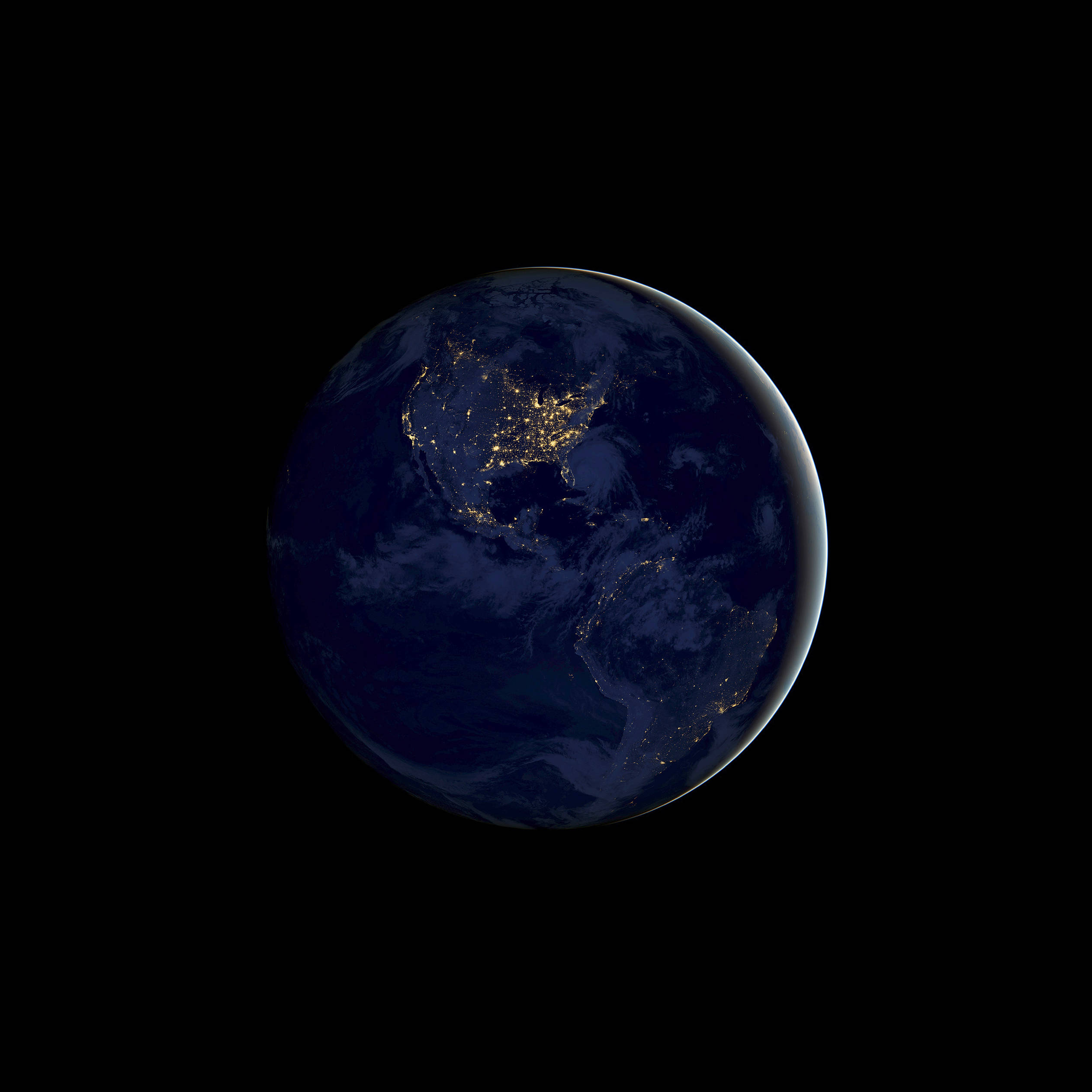 Earth, night, city lights, Full HD Desktop Wallpaper