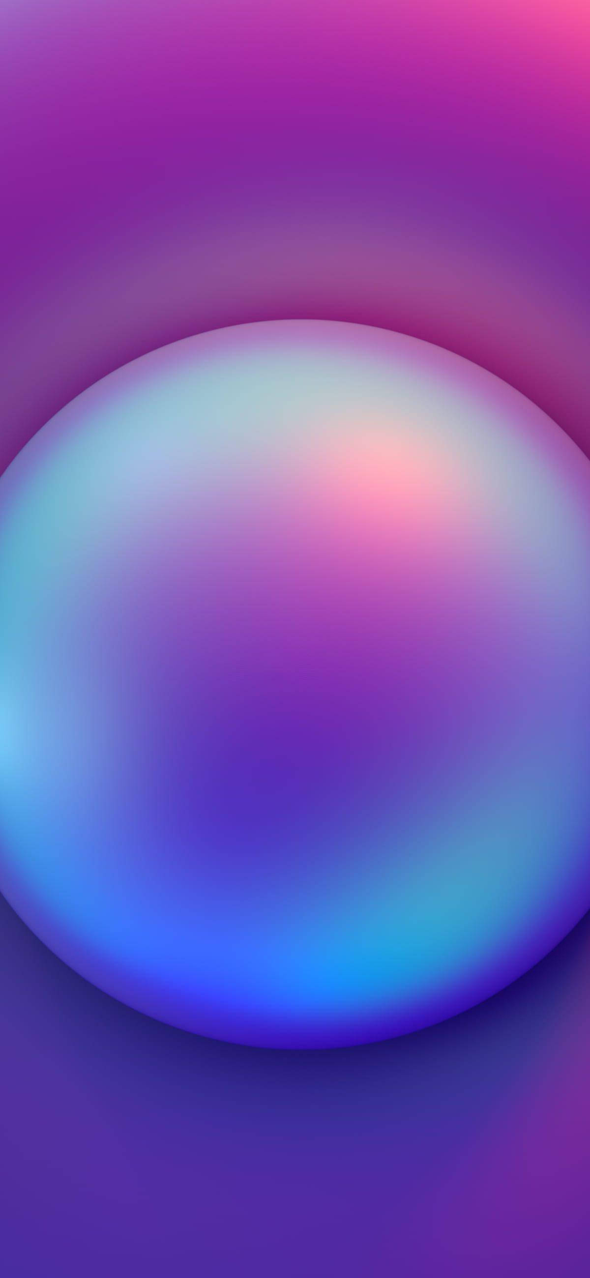 blueish purple circle, glowing gradient sphere, soft blue, 2K Phone Wallpaper