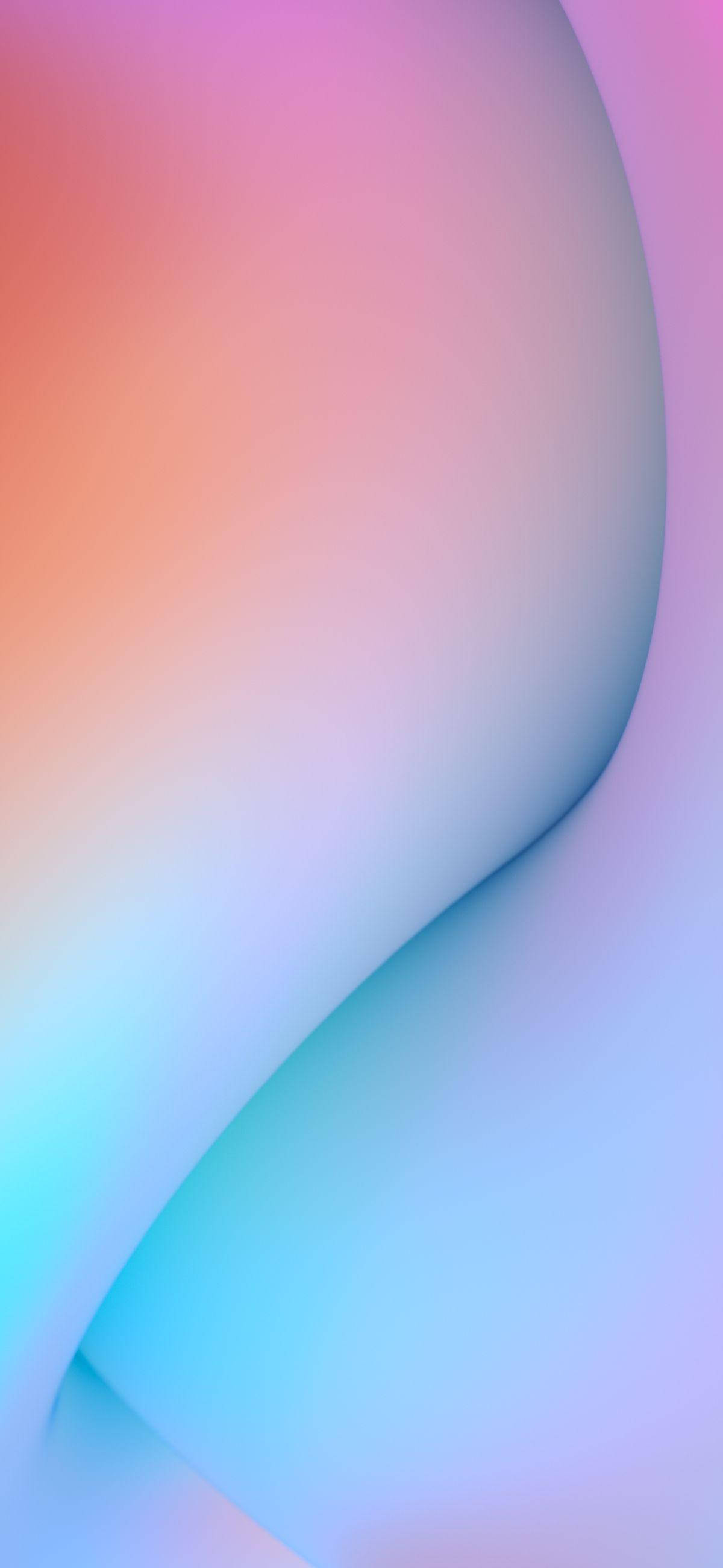 translucent blue, curve line, iOS 12, 2K Phone Wallpaper