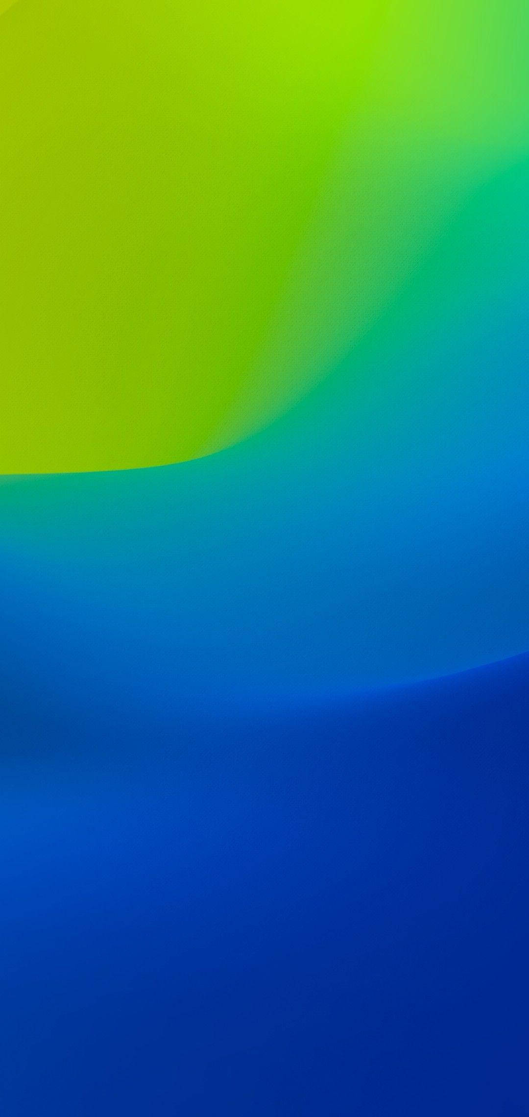 iOS 12, lime green, deep blue, Full HD Phone Wallpaper