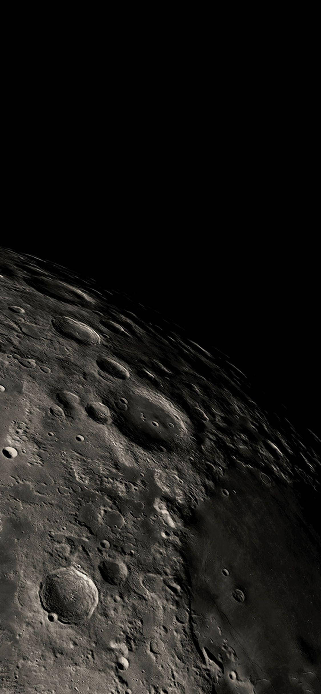 moon surface, craters, rugged terrain, Full HD Phone Wallpaper