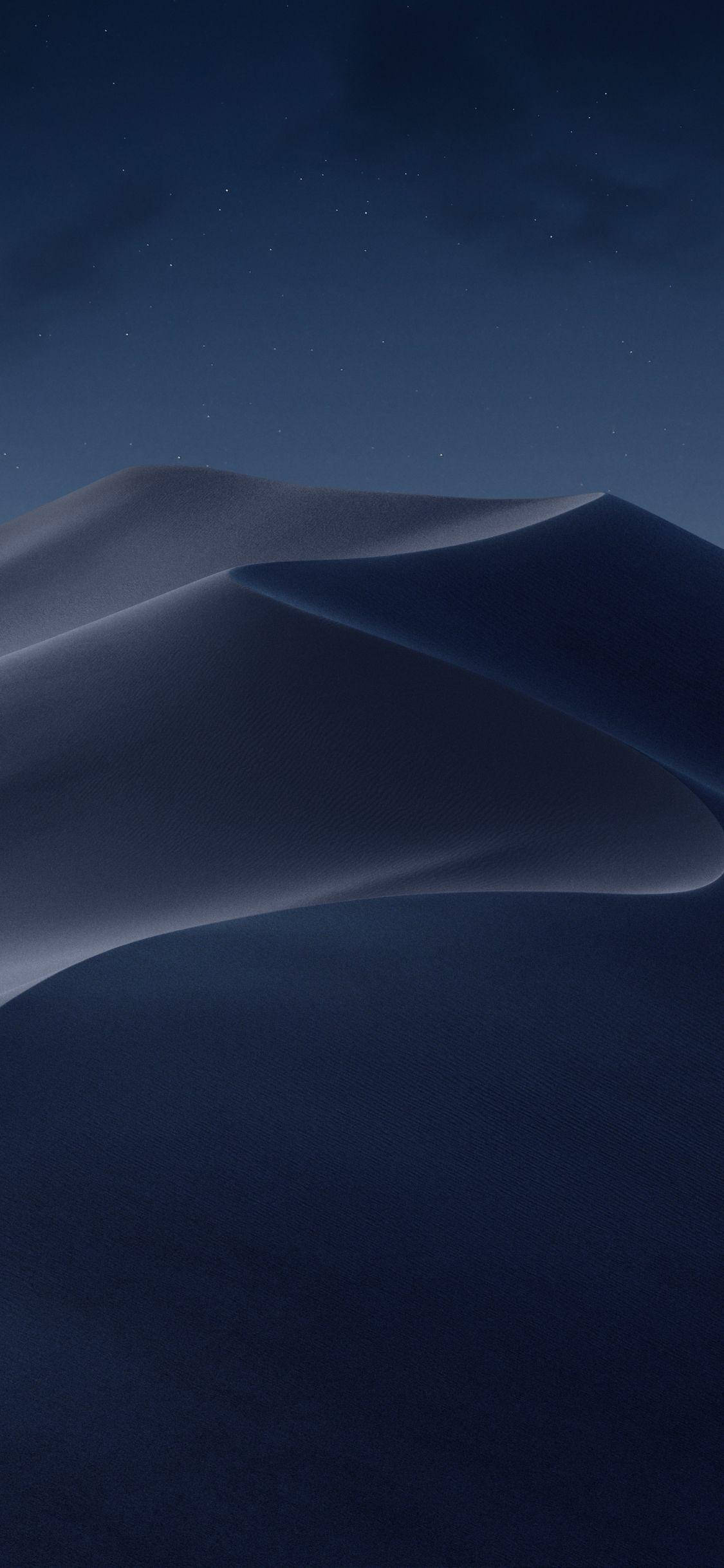 Dark Desert Mountain, iOS 12, desert dunes, Full HD Phone Wallpaper