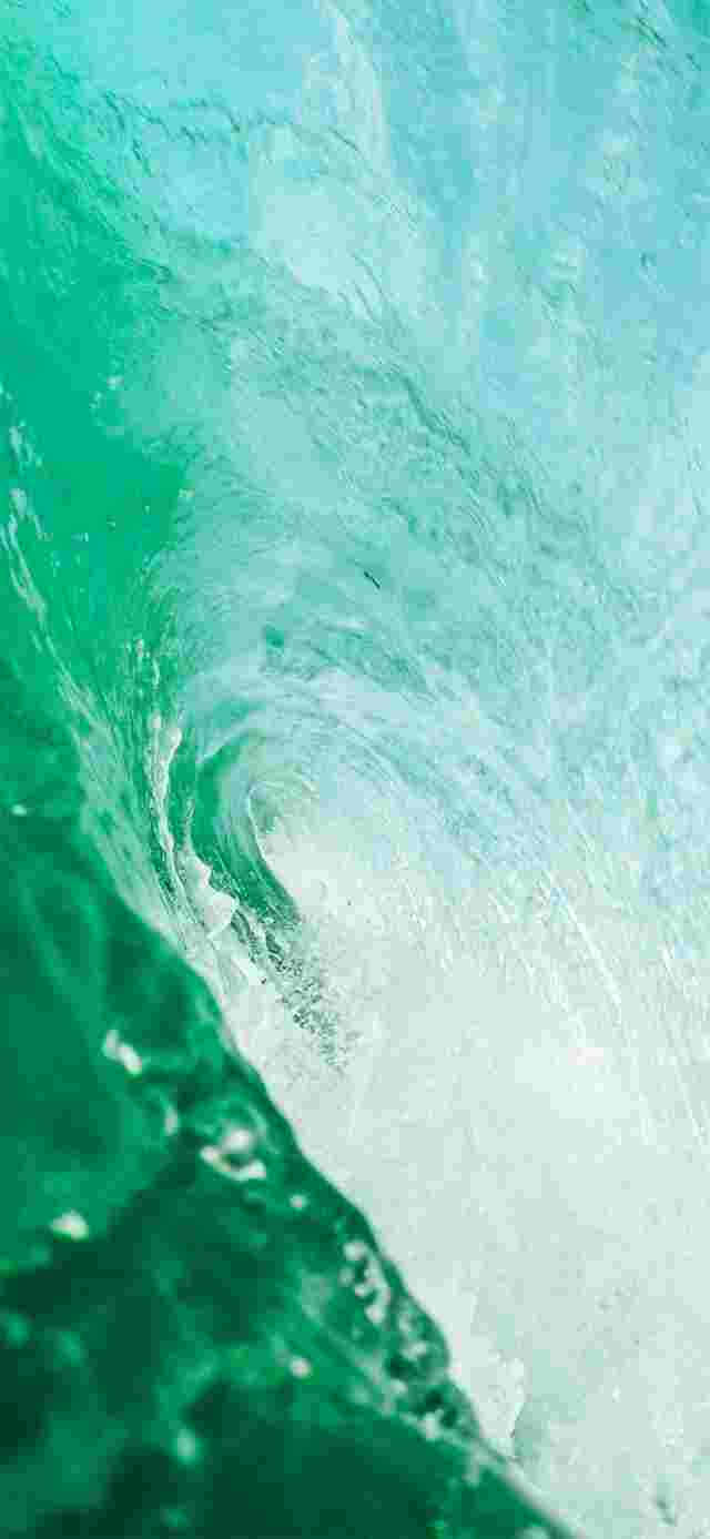 greenish white water splash, turquoise ocean wave, glassy tube, HD Phone Wallpaper