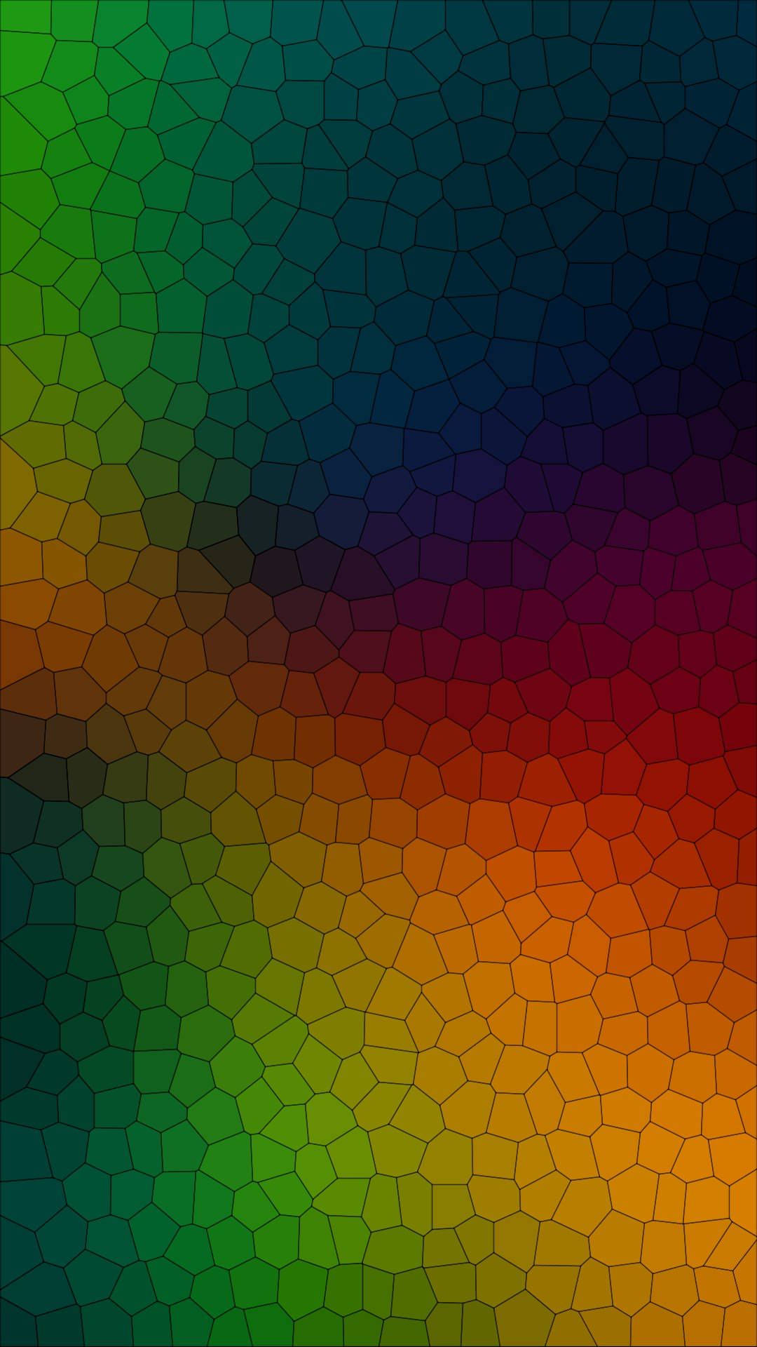rainbow colored honeycomb, iOS 12, green, Full HD Phone Wallpaper
