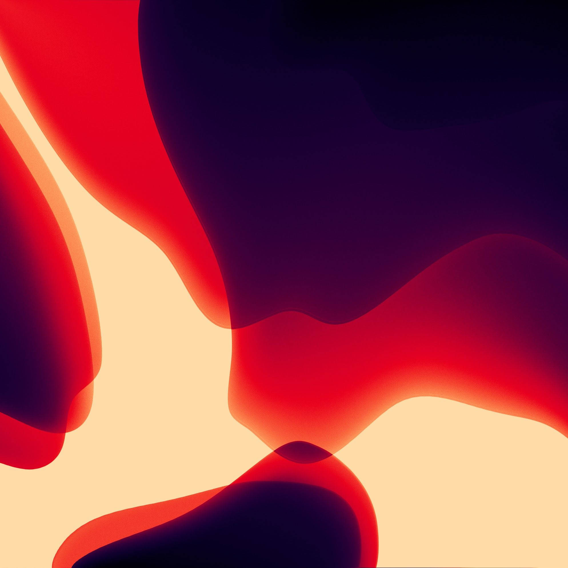 iOS 13, red, cream, Full HD Desktop Wallpaper