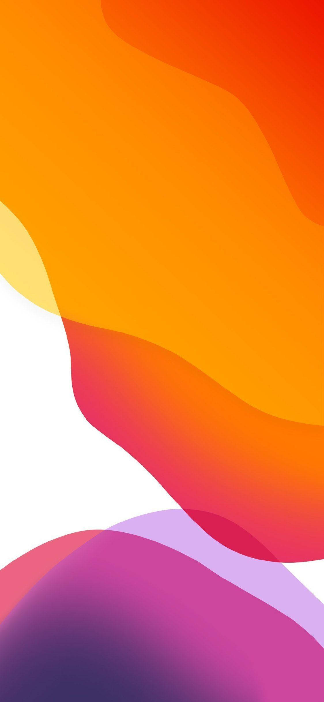 iOS 13, orange, pink, Full HD Phone Wallpaper