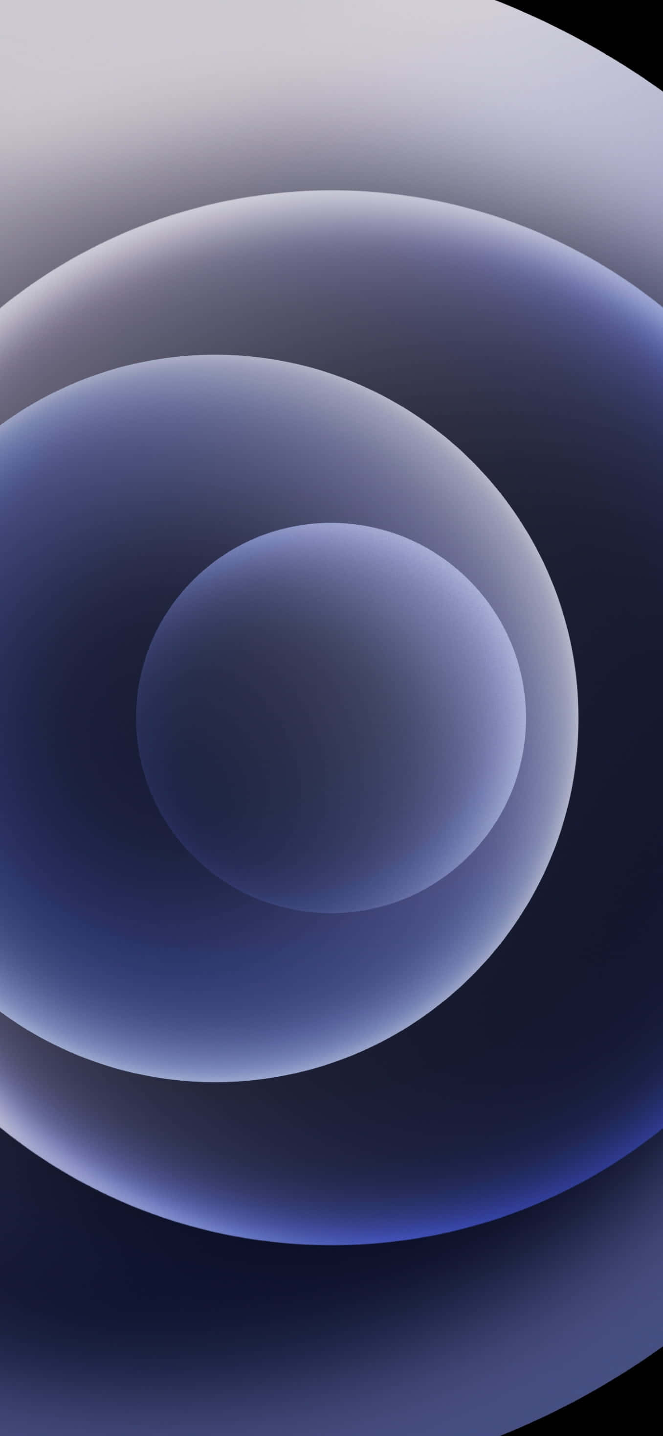 iOS 14, abstract blue bubbles, glowing blue spheres, 2K Phone Wallpaper