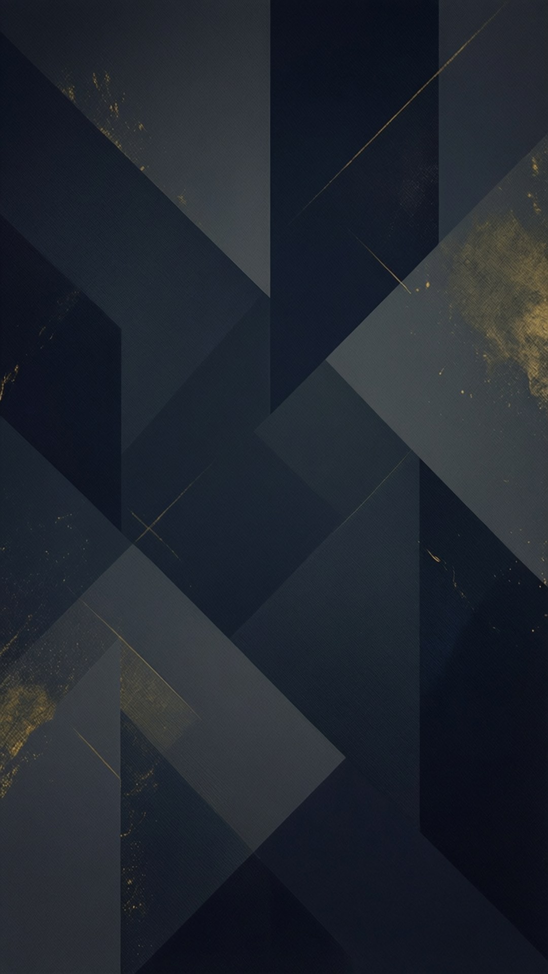 dark geometry, gold accents, dark background, Full HD Phone Wallpaper