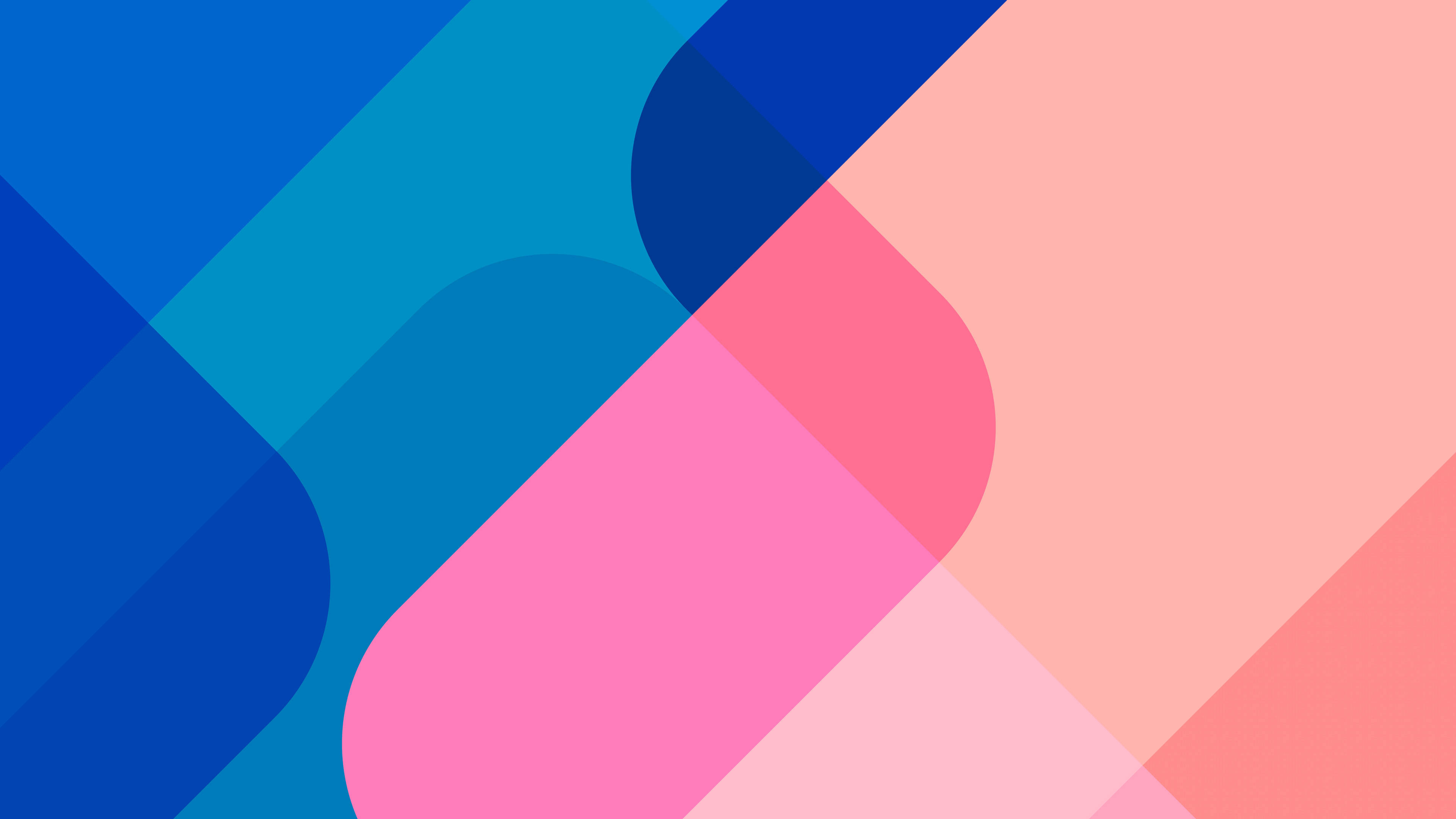iOS 14, blue, pink, 4K Desktop Wallpaper