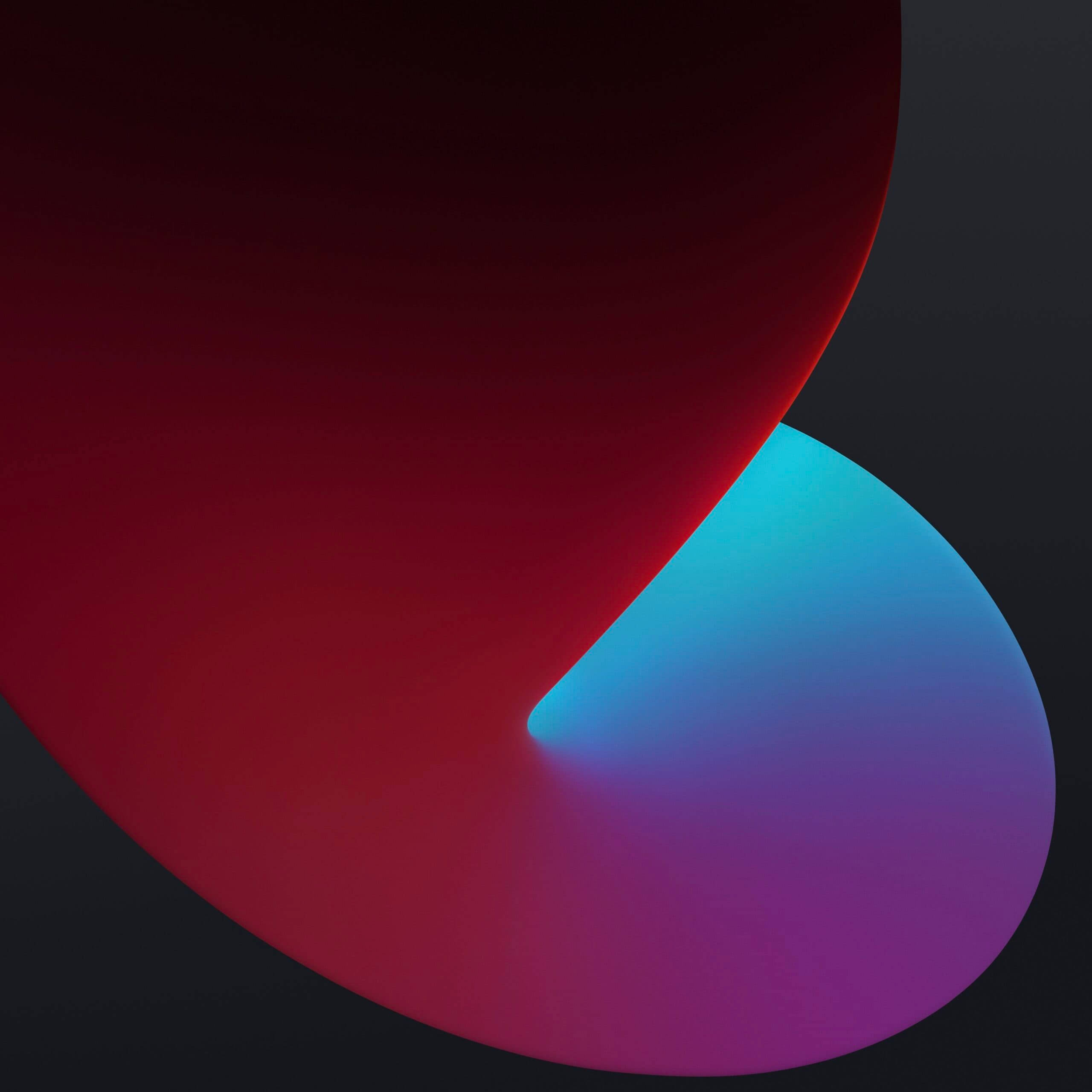 iOS 14, abstract shape, grey, 2K Desktop Wallpaper