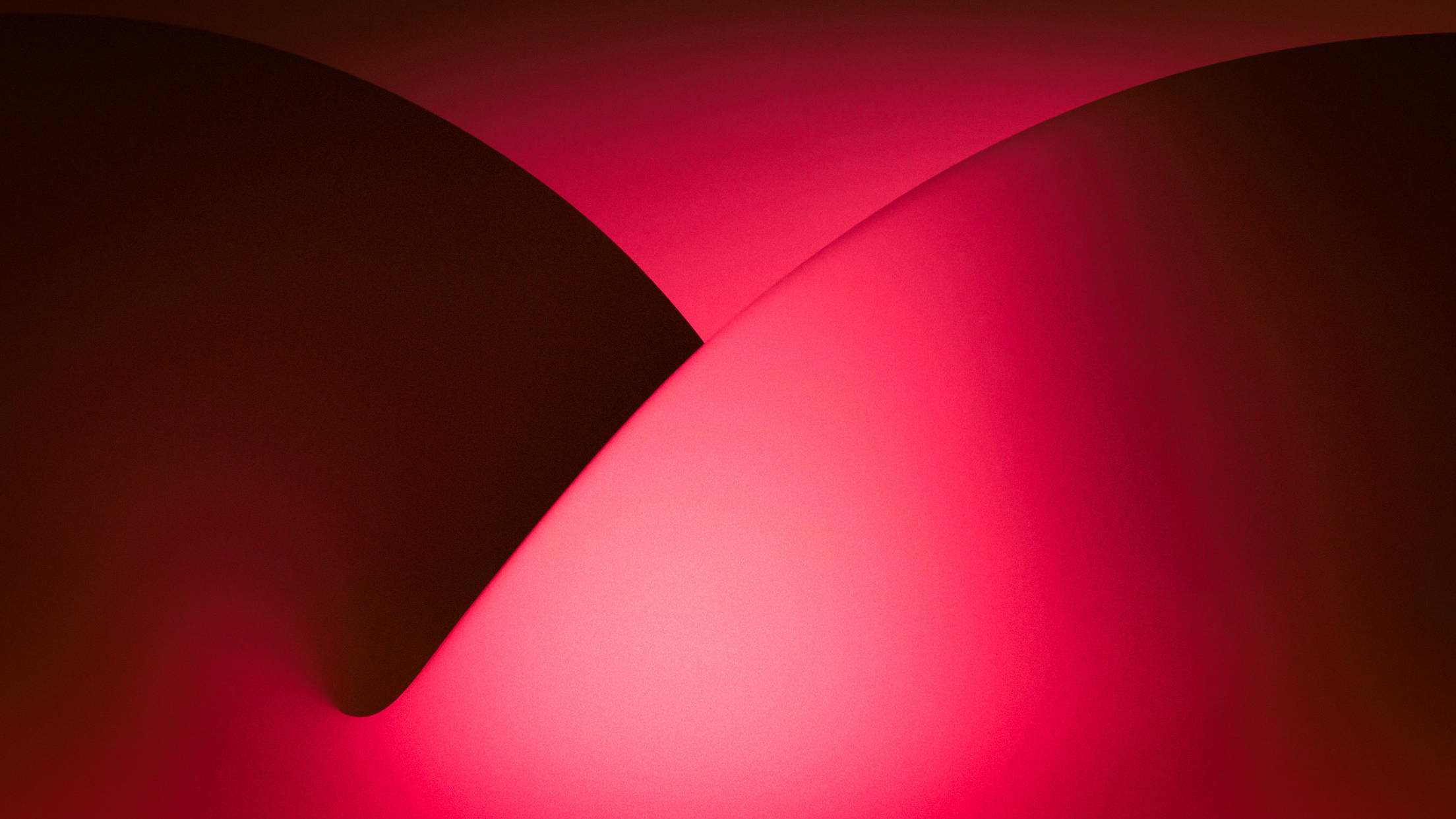iOS 14, Dark Pink, gradient red light, Full HD Desktop Wallpaper