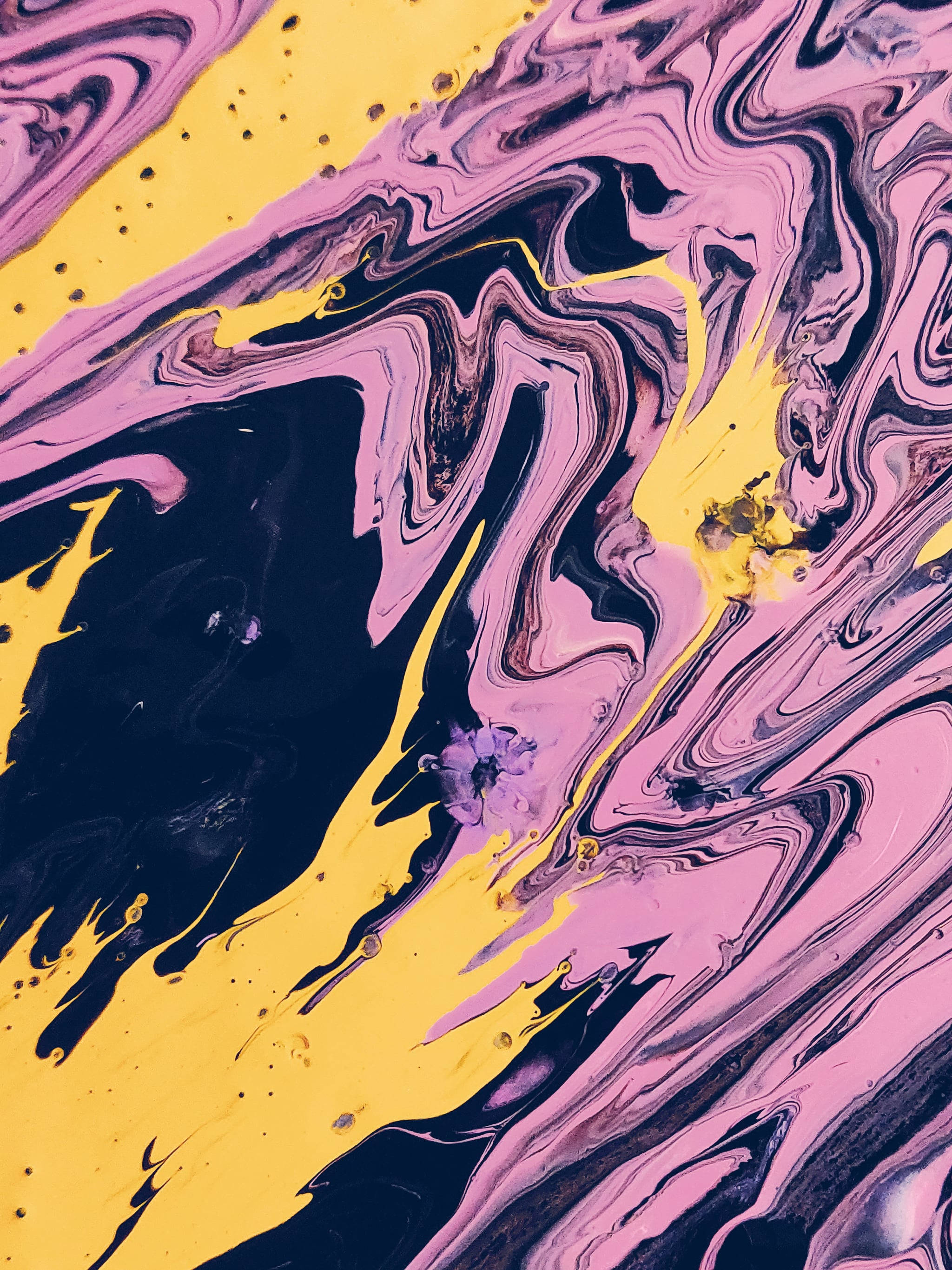 iOS 14, yellow, pink, 2K Phone Wallpaper