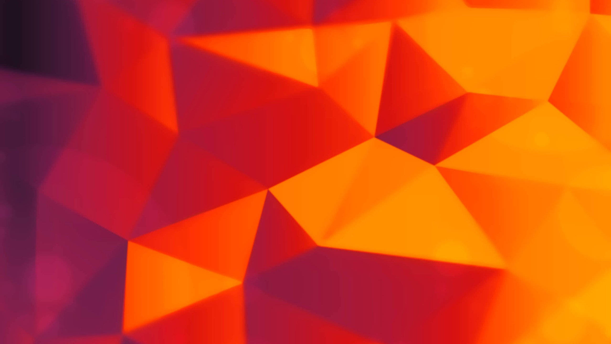 iOS 14, orange, polygon art, 2K Desktop Wallpaper