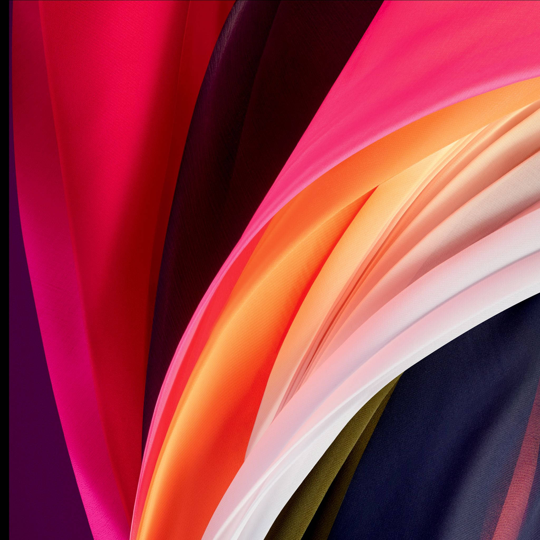 iOS 15, curved colors, bold reds, Full HD Desktop Wallpaper