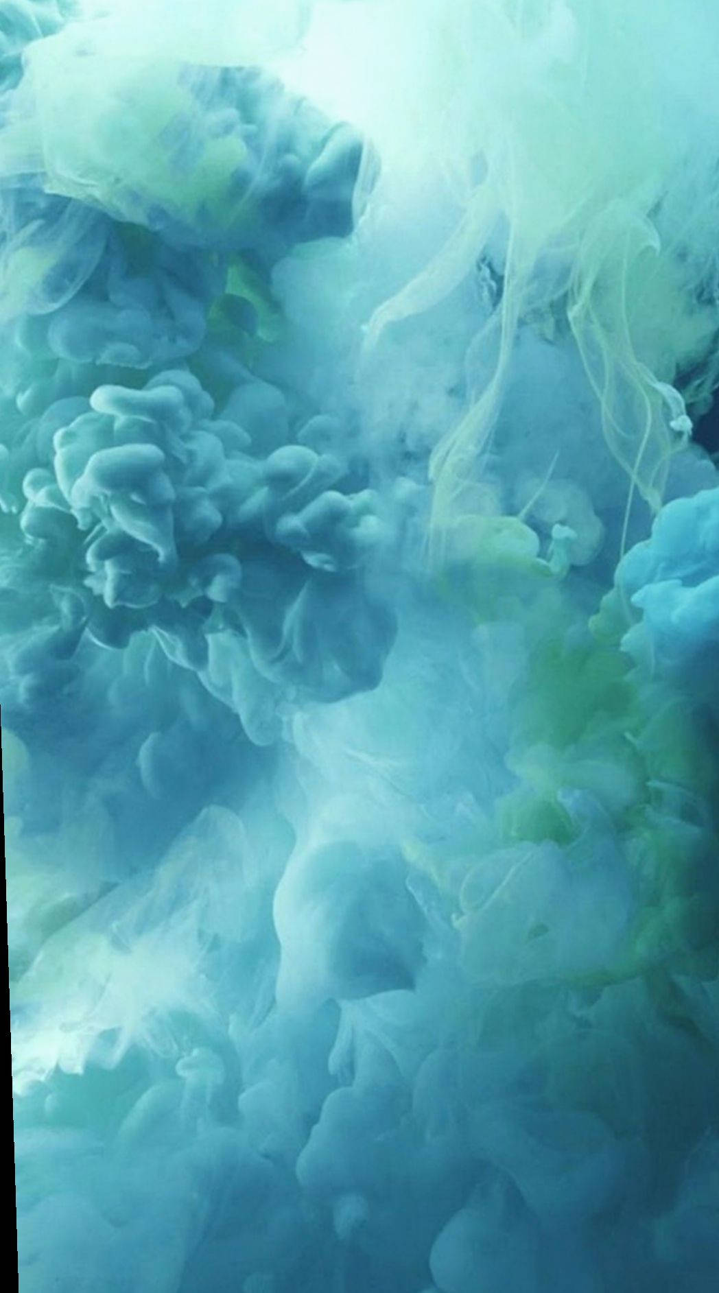 iOS 15, blue smoke, vibrant blue, HD Phone Wallpaper