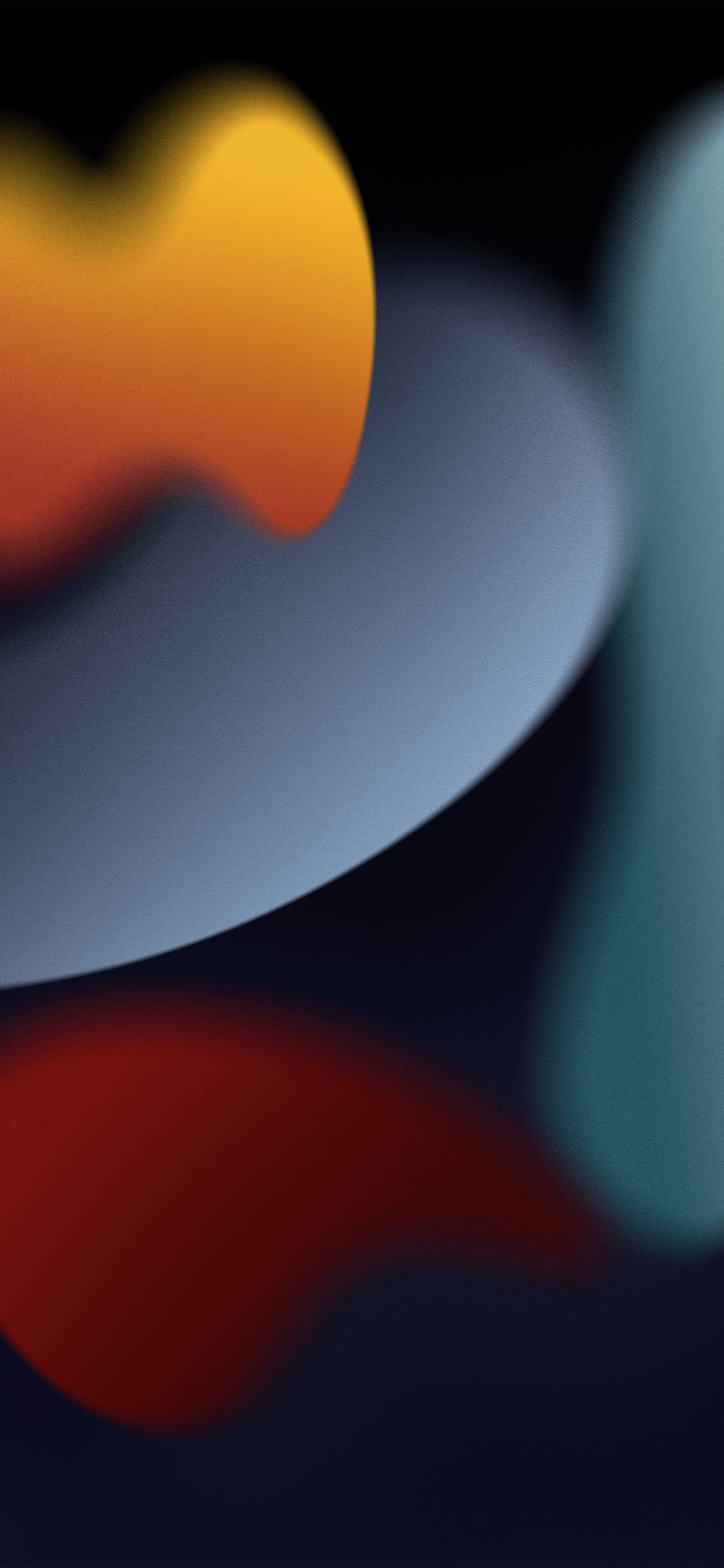 iOS 15, blurry colours, soft glowing abstract shapes, 2K Phone Wallpaper
