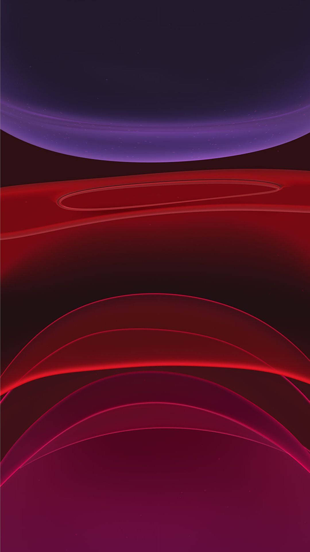 iOS 15, translucent colors, glowing red, Full HD Phone Wallpaper