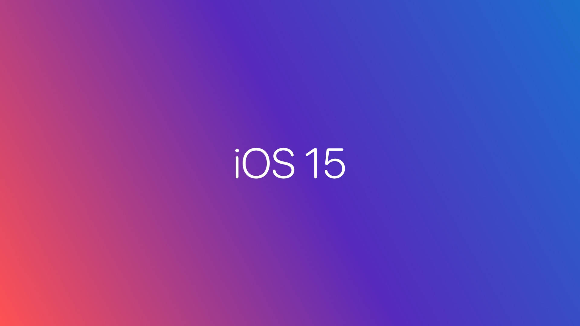 iOS 15, iOS 15 logo, pink to blue gradient, Full HD Desktop Wallpaper